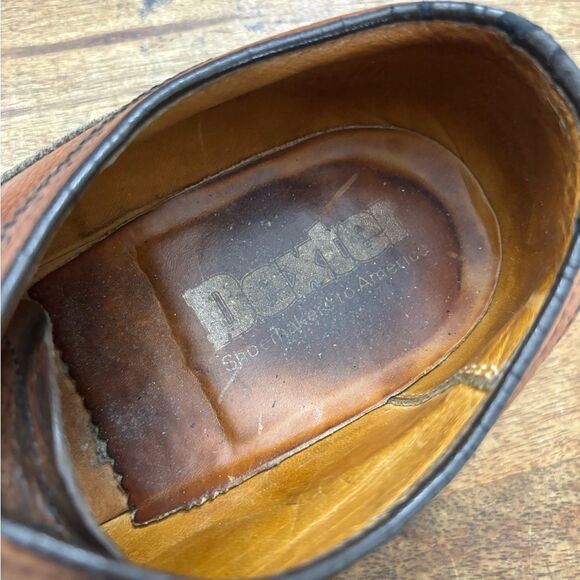 Vintage Dexter Brown leather Brogue punched wingtip Men\'s Oxfords 12 D